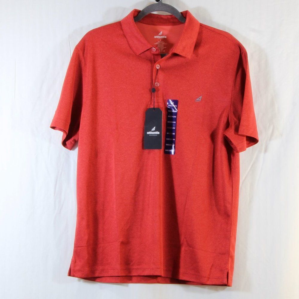 Atlantis Weathergear Performance Red Golf Polo Size Medium